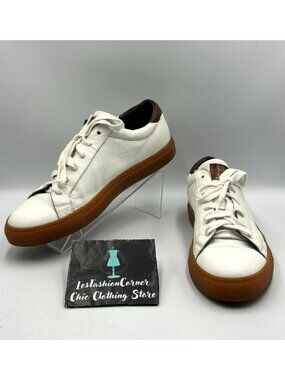 To Boot New York Adam Derrick Men's White Leather Sneakers Size 10.5 3514